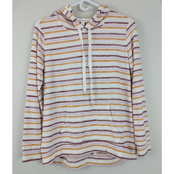 Market & Spruce Tops - New Market & Spruce sz S Knit Hoodie Top or T-shirt multi color stripes ls 2575